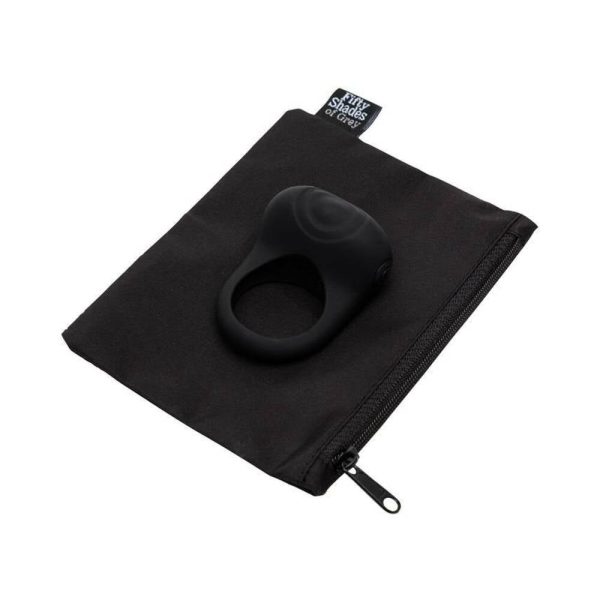 Fifty Shades of Grey Sensation Rechargeable Silicone Vibrating Love Ring Black - Image 6