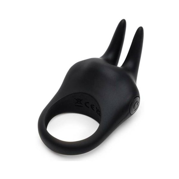 Fifty Shades of Grey Sensation Rechargeable Silicone Vibrating Rabbit Love Ring Black - Image 3
