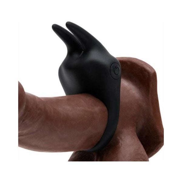 Fifty Shades of Grey Sensation Rechargeable Silicone Vibrating Rabbit Love Ring Black - Image 5