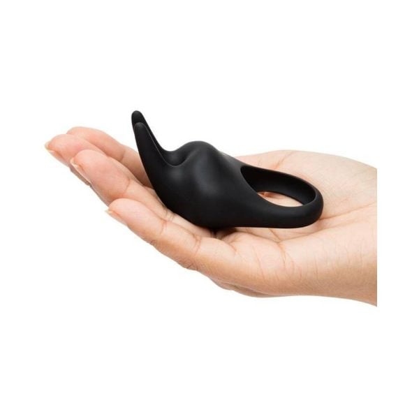 Fifty Shades of Grey Sensation Rechargeable Silicone Vibrating Rabbit Love Ring Black - Image 6