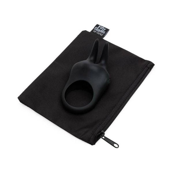 Fifty Shades of Grey Sensation Rechargeable Silicone Vibrating Rabbit Love Ring Black - Image 7