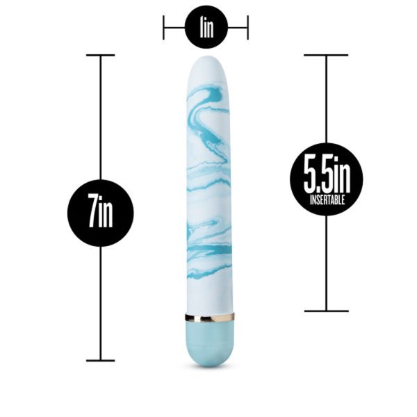 The Collection Blueberry Haze Slimline Vibrator Blue - Image 6