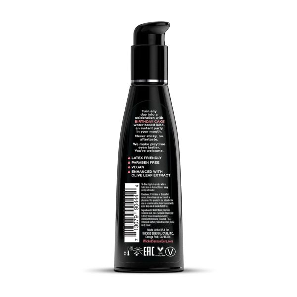 Wicked Aqua Birthday Cake Water-Based Lubricant 4 oz. - Image 2