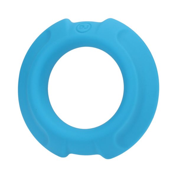 OptiMALE FlexiSteel Silicone, Metal Core Cock Ring 35 mm Blue - Image 3
