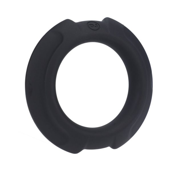 OptiMALE FlexiSteel Silicone, Metal Core Cock Ring 43 mm Black - Image 3