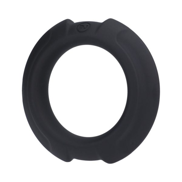 OptiMALE FlexiSteel Silicone, Metal Core Cock Ring 43 mm Black - Image 4
