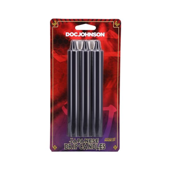 Japanese Drip Candles 3-Pack Black - Image 4