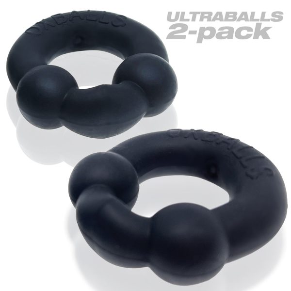 OxBalls Ultraballs 2-Pack Cockring Plus+Silicone Special Edition Night - Image 4