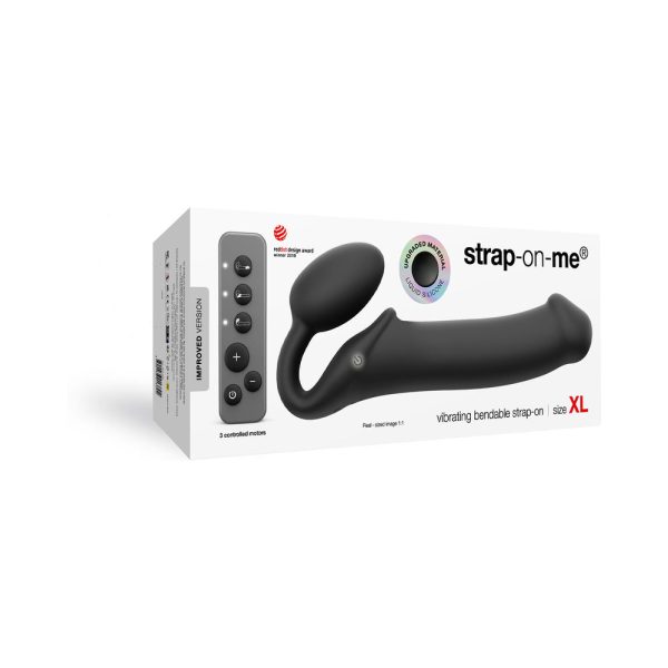 Strap-On-Me Vibrating Bendable Strapless Strap-On Black XLarge - Image 6