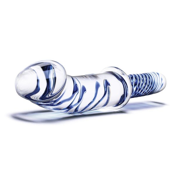Glas 11 in. Realistic Double Ended Glass Dildo with Handle - Image 4