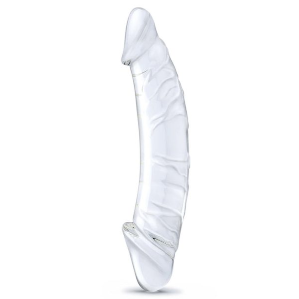 Glas 10.5 in. Girthy Realistic Glass Double Dong Dildo - Image 3