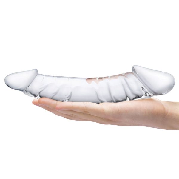 Glas 10.5 in. Girthy Realistic Glass Double Dong Dildo - Image 6