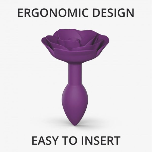 Love to Love Open Roses Silicone Anal Plug Purple Rain Small - Image 2