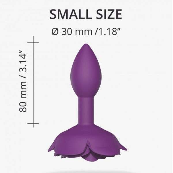 Love to Love Open Roses Silicone Anal Plug Purple Rain Small - Image 5