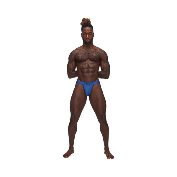 Male Power Sexagon Strappy Ring Jock Royal L/XL - Image 3