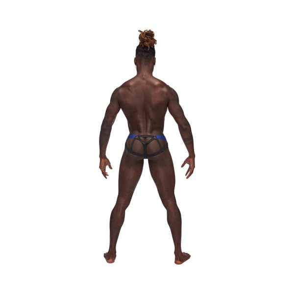 Male Power Sexagon Strappy Ring Jock Royal L/XL - Image 4
