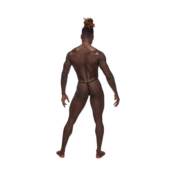 Male Power Sexagon Posing Strap Gray O/S - Image 4
