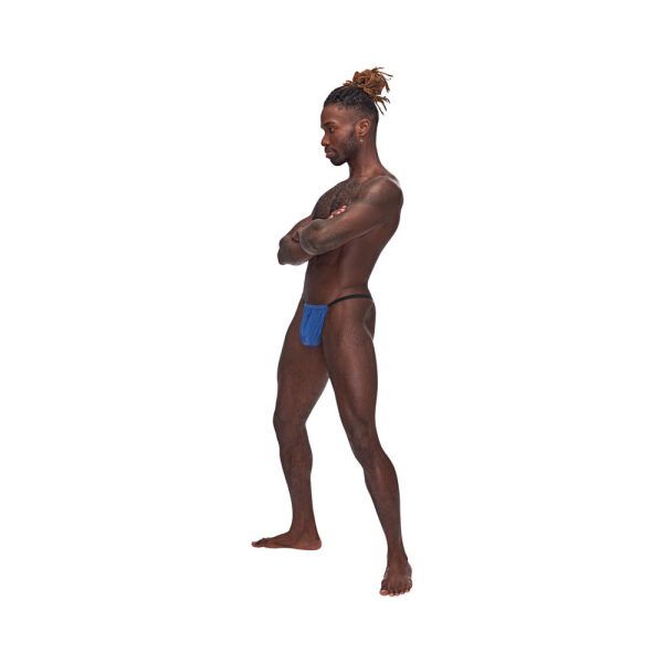 Male Power Sexagon Posing Strap Royal O/S - Image 3