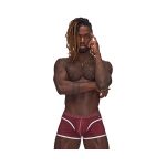 Male Power Sport Mesh Sport Mini Short Burgundy M