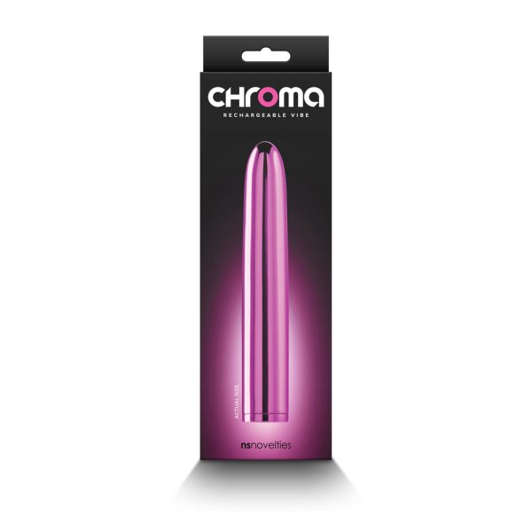 Chroma Rechargeable Vibe 7 in. Pink - Image 4