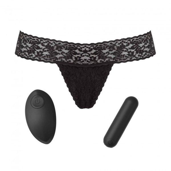 Love to Love Secret Panty 2 Rechargeable Vibrating Panty Set With Remote Black Onyx (box) - Image 2