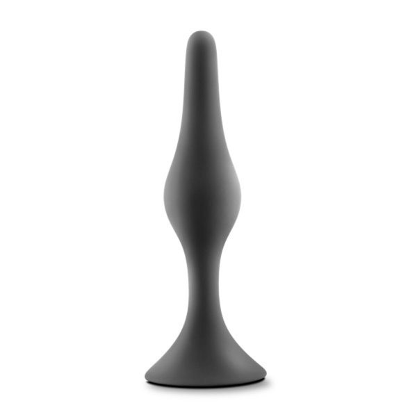 Anal Adventures Platinum Silicone Beginner Plug Medium Black - Image 2