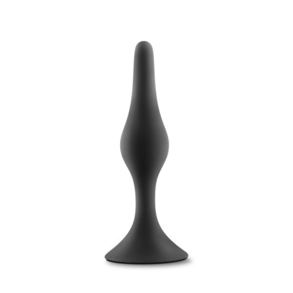 Anal Adventures Platinum Silicone Beginner Plug Small Black - Image 2