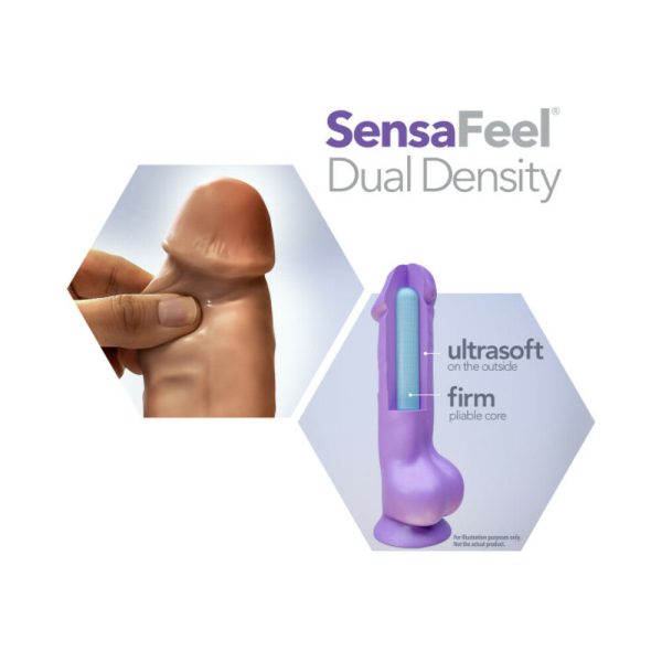 Au Naturel Daddy 14 in. Posable Dual Density Dildo with Balls Tan - Image 7