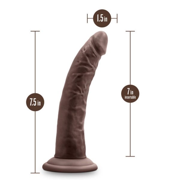 Au Naturel Jack 7 in. Posable Dual Density Dildo Brown - Image 5
