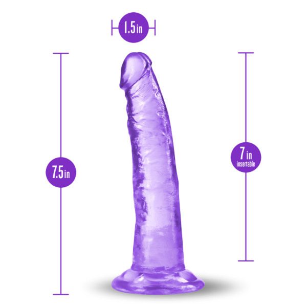 B Yours Plus Lust n'' Thrust 7 in. Dildo Purple - Image 5