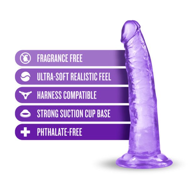 B Yours Plus Lust n'' Thrust 7 in. Dildo Purple - Image 6