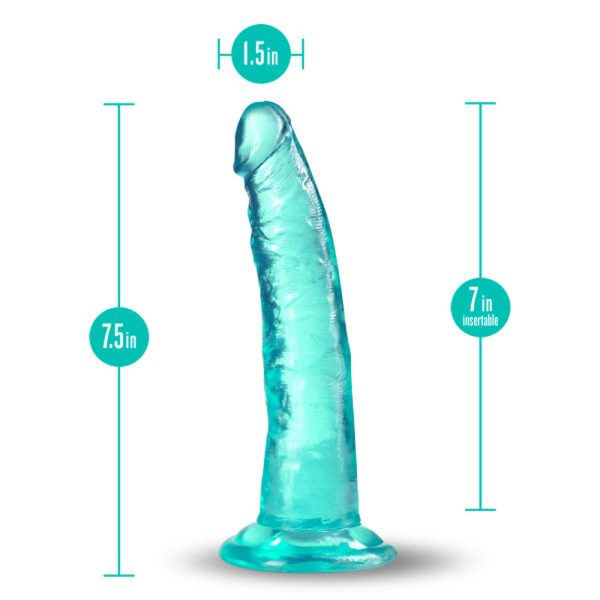 B Yours Plus Lust n'' Thrust 7 in. Dildo Teal - Image 5