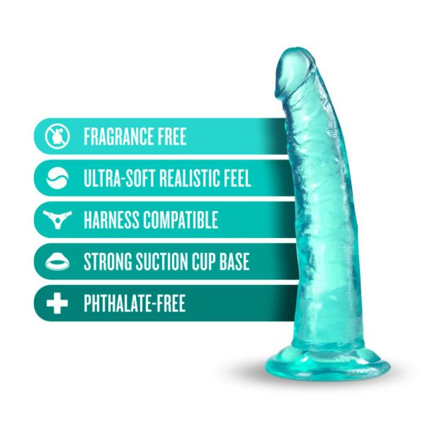 B Yours Plus Lust n'' Thrust 7 in. Dildo Teal - Image 6