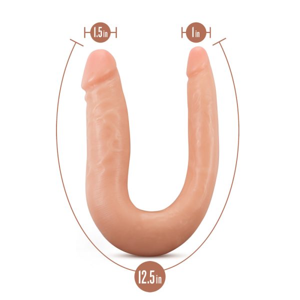 Dr. Skin Silicone Dr. Double Realistic 12 in. Dual-Ended Dildo Beige - Image 4