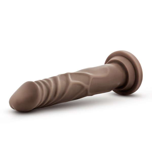 Dr. Skin Silicone Dr. Carter Realistic 7 in. Posable Dildo Brown - Image 4