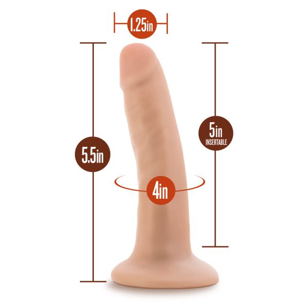 Dr. Skin Silicone Dr. Lucas 5.5 in. Posable Dildo Beige - Image 5