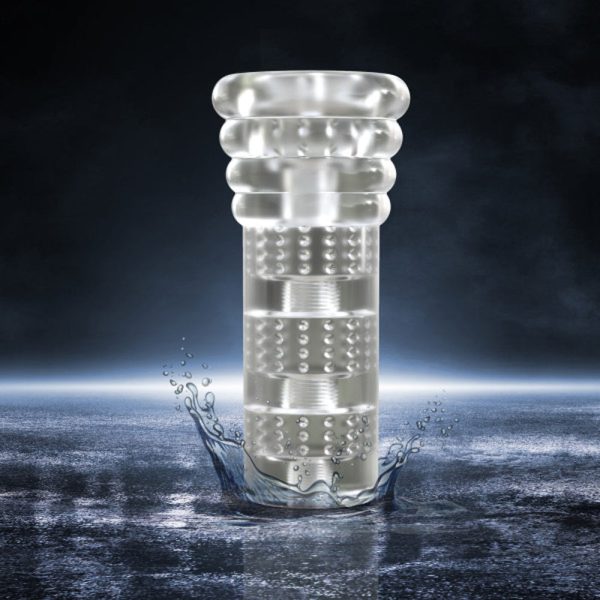 M for Men All Nighter Glow in the Dark Textured Stroker Clear - Image 4