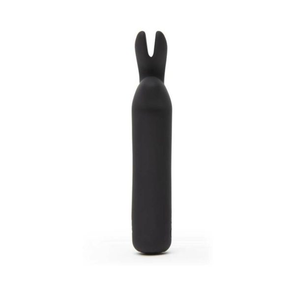 Happy Rabbit Rechargeable Silicone Bullet Vibrator With Ears Black - Image 3