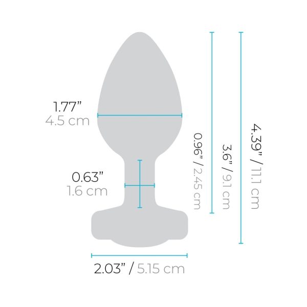b-Vibe Vibrating Jewel Rechargeable Remote-Controlled Anal Plug with Gem Base Blue Sapphire Large/X-Large - Image 7
