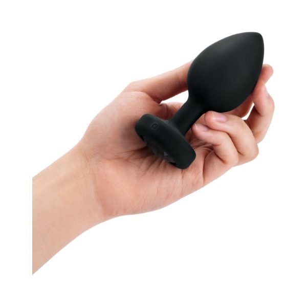 b-Vibe Vibrating Jewel Rechargeable Remote-Controlled Anal Plug with Gem Base Black Diamond XX-Large - Image 4