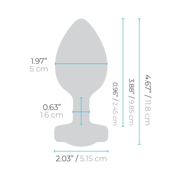 b-Vibe Vibrating Jewel Rechargeable Remote-Controlled Anal Plug with Gem Base Black Diamond XX-Large - Image 7