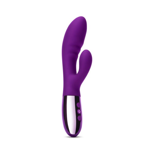 Le Wand Blend Rechargeable Double-Motor Silicone Rabbit Vibrator Dark Cherry - Image 3
