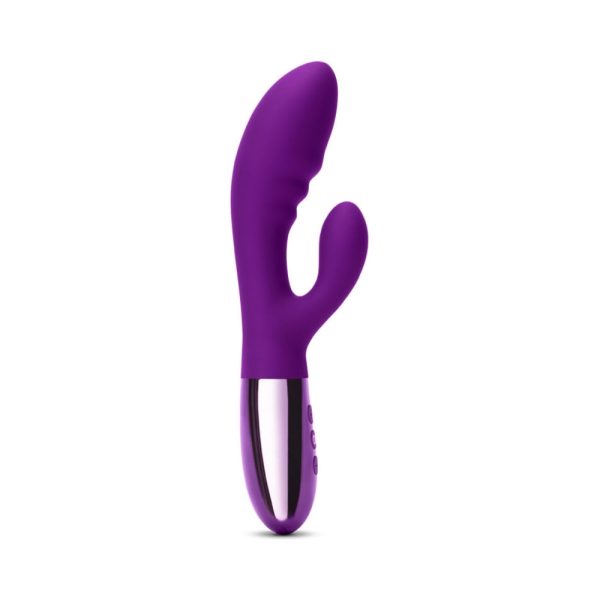 Le Wand Blend Rechargeable Double-Motor Silicone Rabbit Vibrator Dark Cherry - Image 4