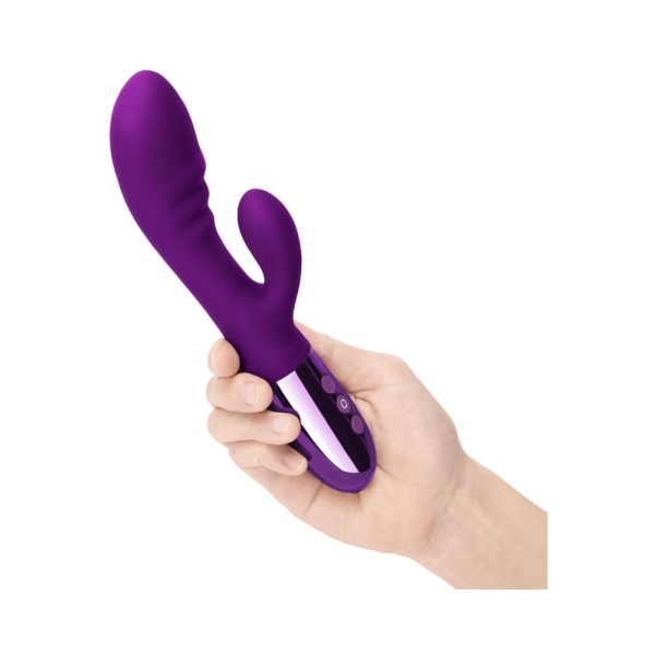 Le Wand Blend Rechargeable Double-Motor Silicone Rabbit Vibrator Dark Cherry - Image 6