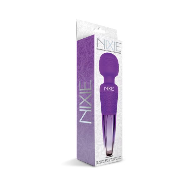 Nixie Rechargeable Wand Massager Purple Ombre Metallic - Image 2