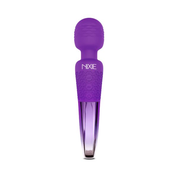 Nixie Rechargeable Wand Massager Purple Ombre Metallic - Image 3
