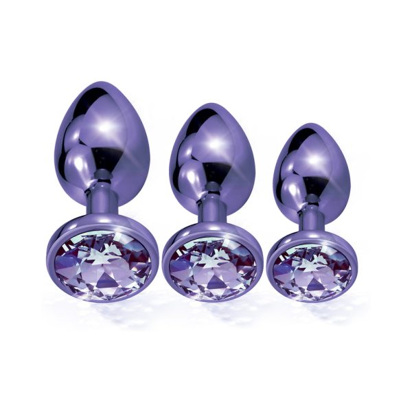 Nixie Metal Butt Plug Trainer Set 3-Piece Purple Metallic - Image 3