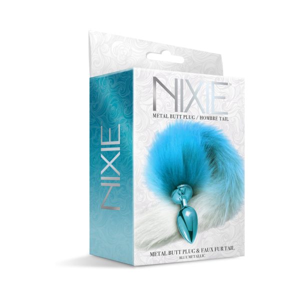 Nixie Metal Butt Plug With Ombre Tail Blue Metallic - Image 2