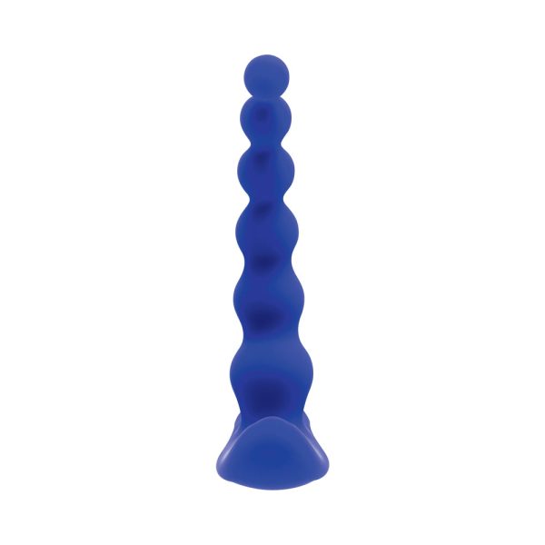 Gender X Beaded Pleasure Rechargeable Remote-Controlled Vibrating Silicone Probe Vibrator Blue - Image 6