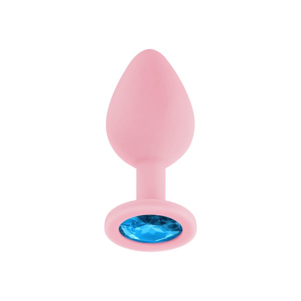 Luv Inc Jp32 Jeweled Medium Plug Silicone with 3-Piece Interchangeable Gems Pink - Image 2